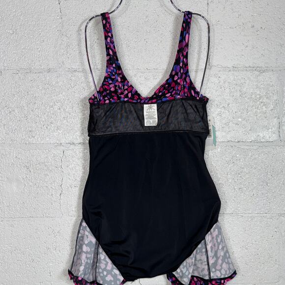 Swim Solutions Women's Abstract Printed One-Piece Swimsuit multi, 10 $112 - Picture 13 of 14